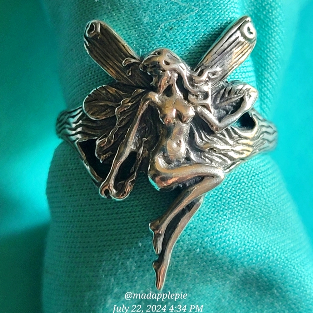 Fay Fairy Sprite Pixie Ring in Sterling Silver Luxury Designer Celebrity #117